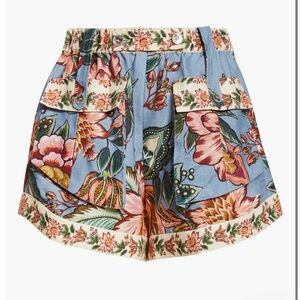 Farm Rio Wonderful Bouquet Linen Shorts - Size Medium